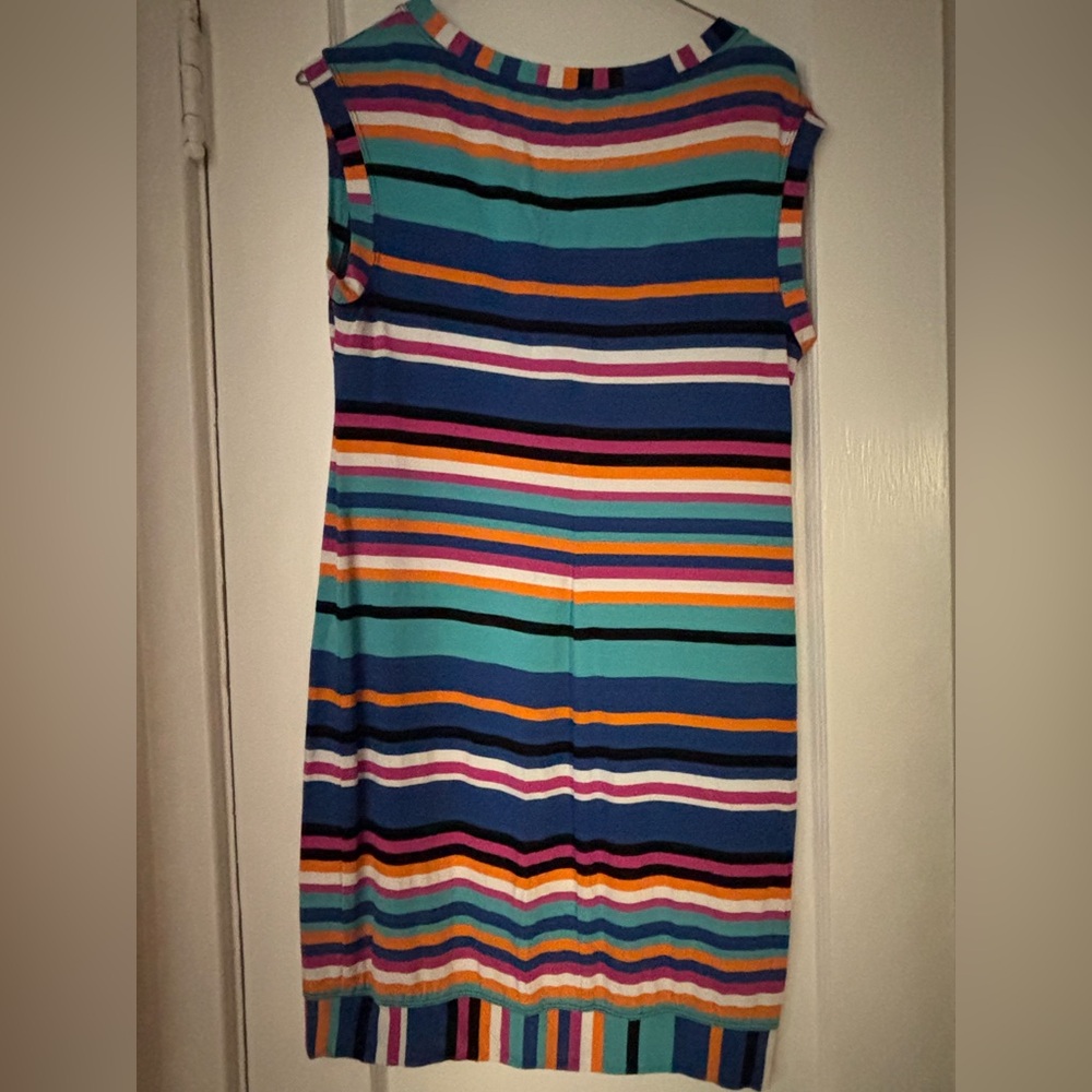 Trina Turk Blue Sleeveless Sheath Midi Dress